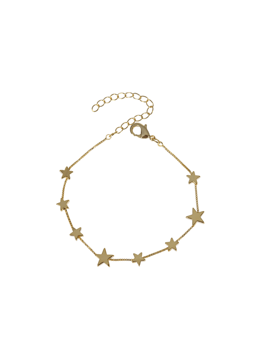 Gold Multi Star Bracelet