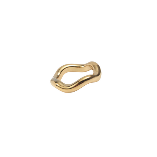 gold wave ring dainty