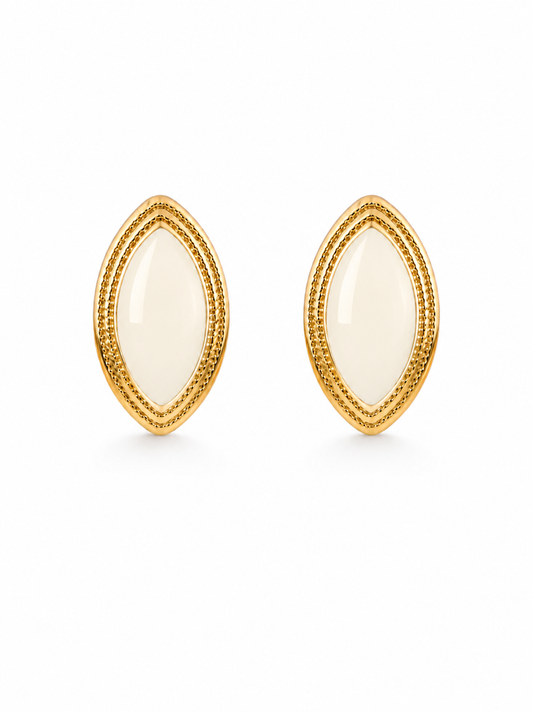 Cream Annex Statement Studs