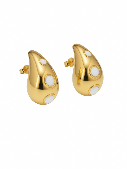 White Sphere Earring