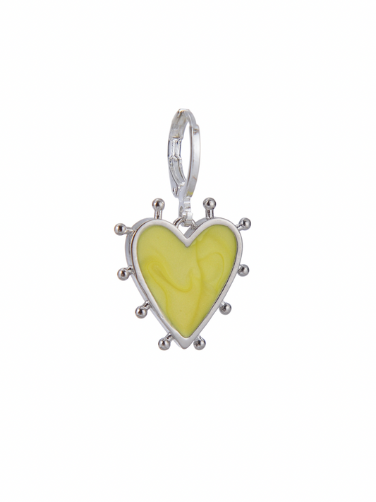 Silver Yellow Heart