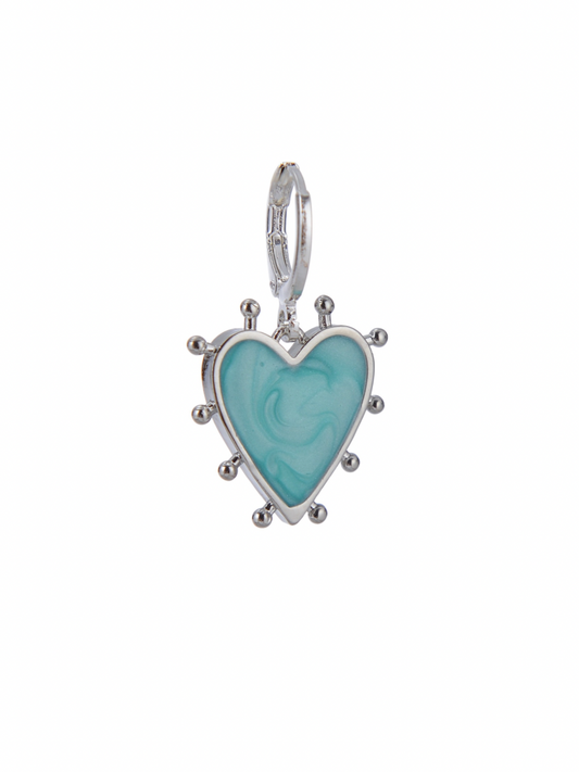 Silver Turquoise Heart
