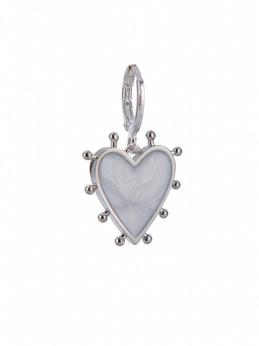 Silver White Heart