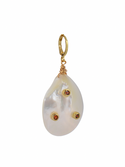 Chunky Pearl Stone Charm