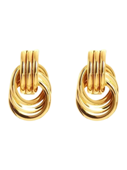 Double Knot Gold Studs