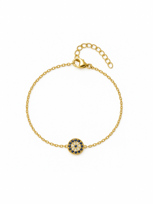 Round Gold Evil Eye Bracelet