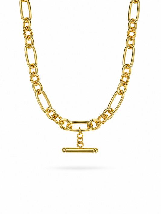 Apex Link T- Bar in Gold