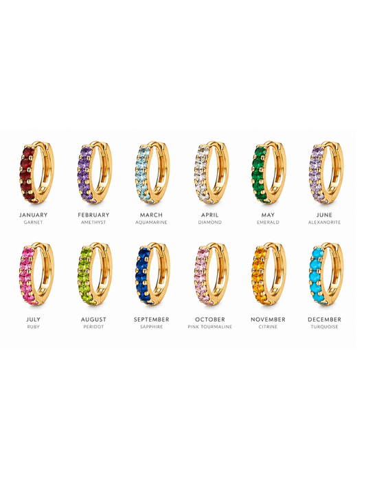 Birthstone Huggies