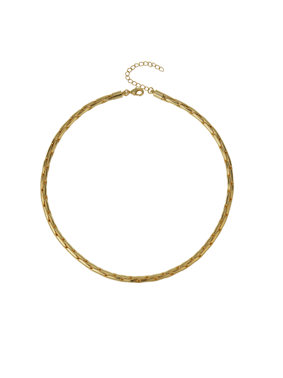 gold layering knitted chain