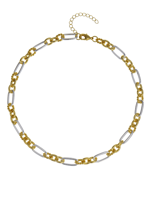 Savoy Mixed Metal Link Necklace