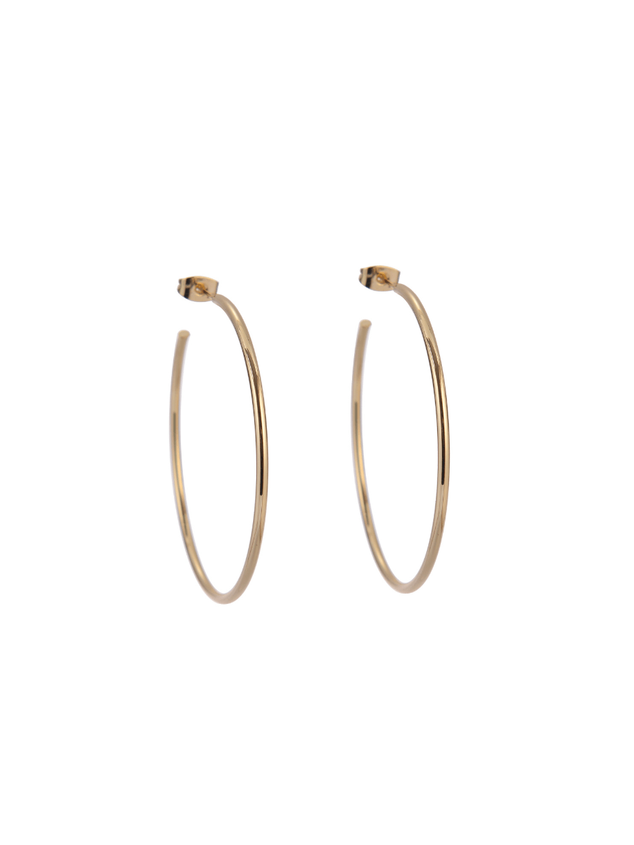 skinny gold hoop earrings