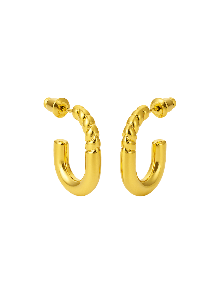 twisted square hoops
