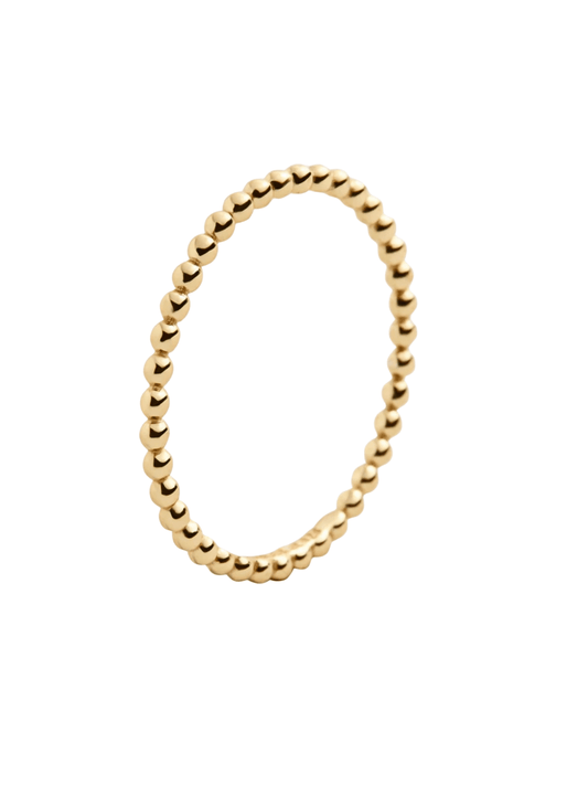 gold beaded ring