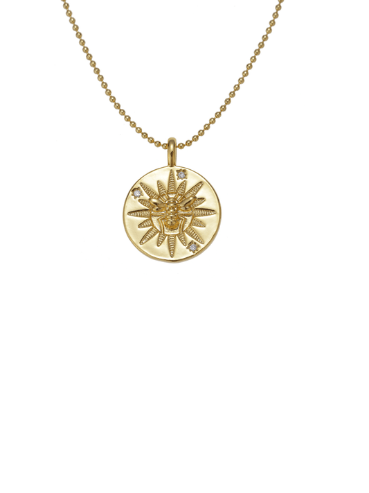 bee charm necklace gold