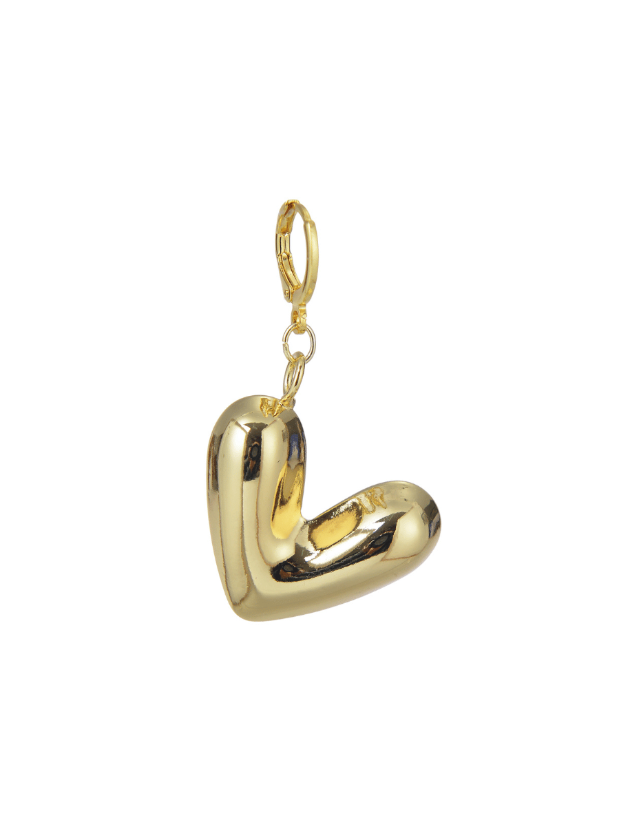 puffy heart charm necklace