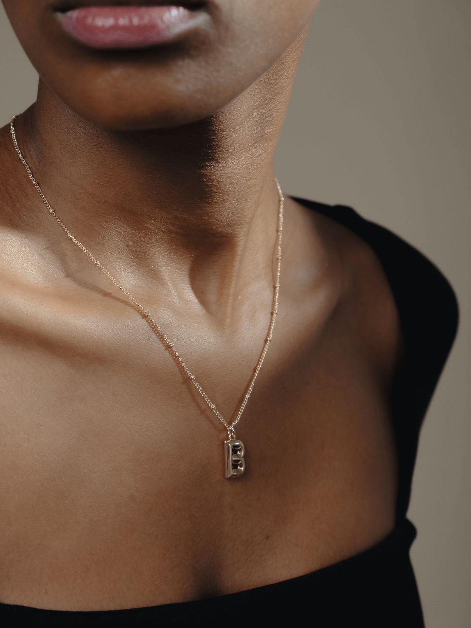 Pieces chunky gold 'H' initial necklace | ASOS