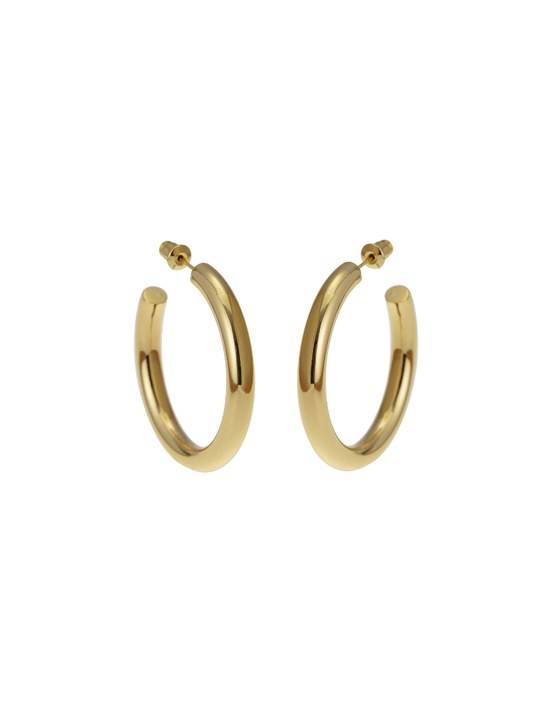 classic gold hoop earrngs