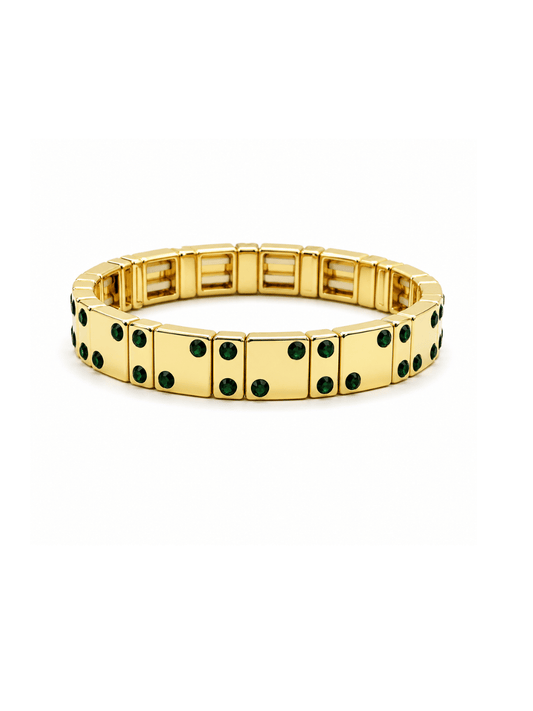 gold dice summer bangle