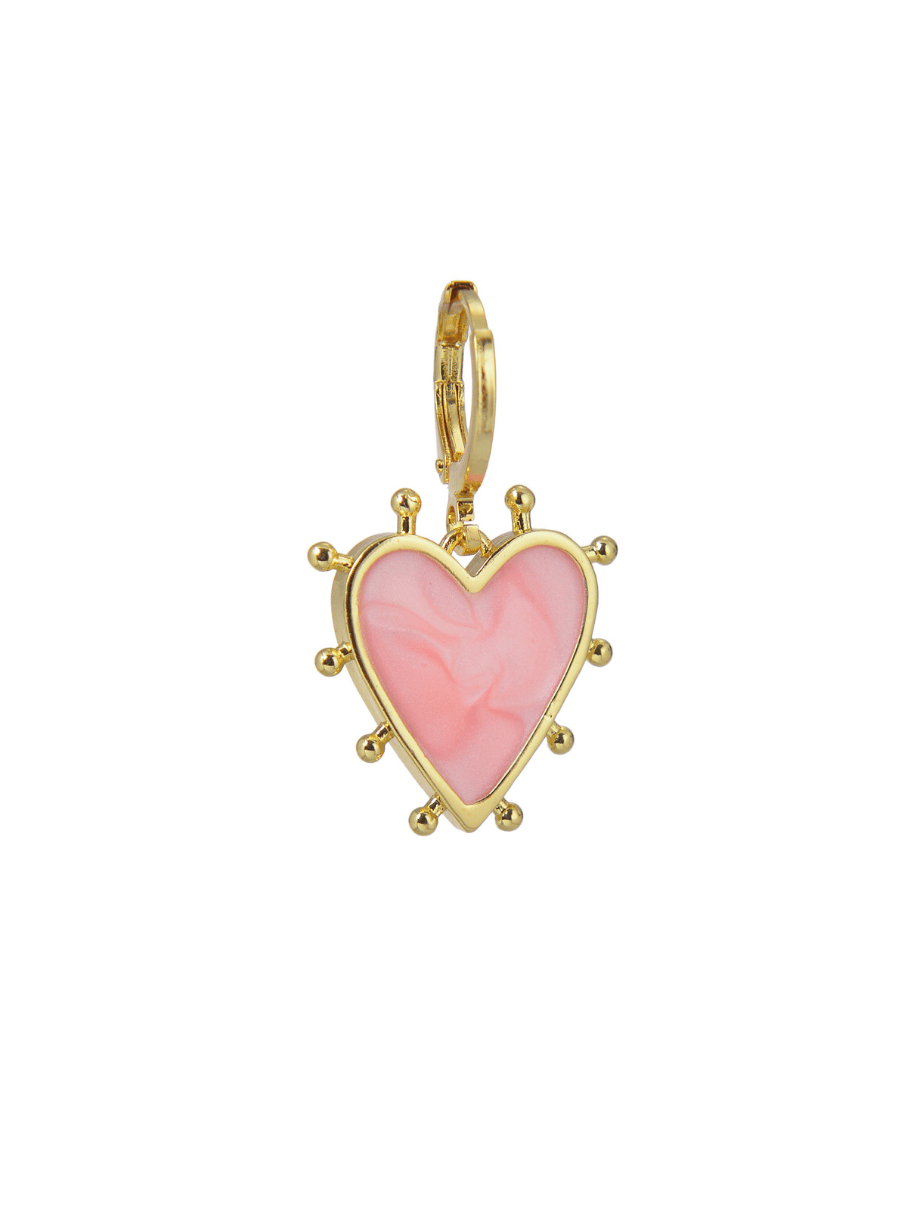 pink love heart charm