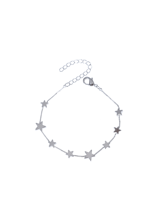 Silver Multi Star Bracelet