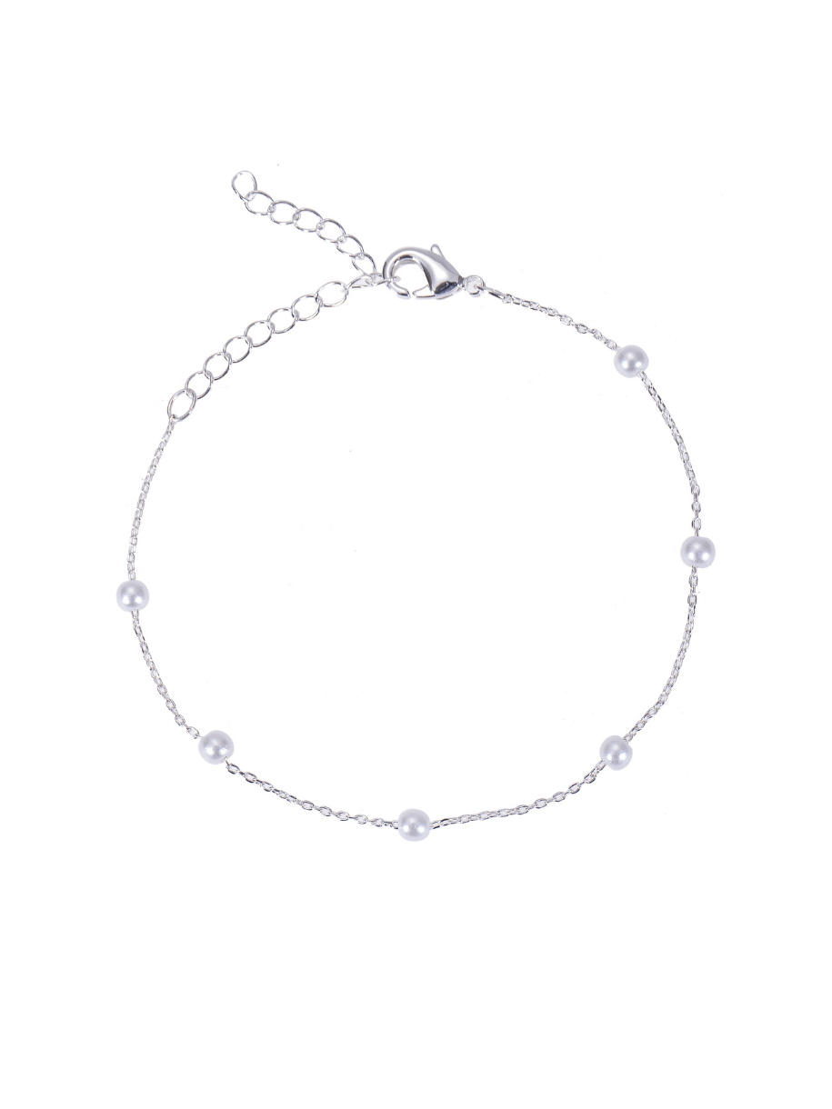 Dainty Thin Silver Bridal Bracelet in Cubic Zirconia for Brides  Women   PoetryDesigns