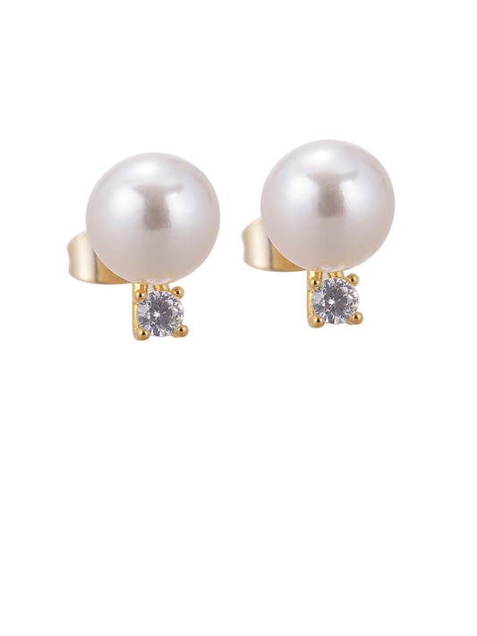 wedding pearl stud earrings