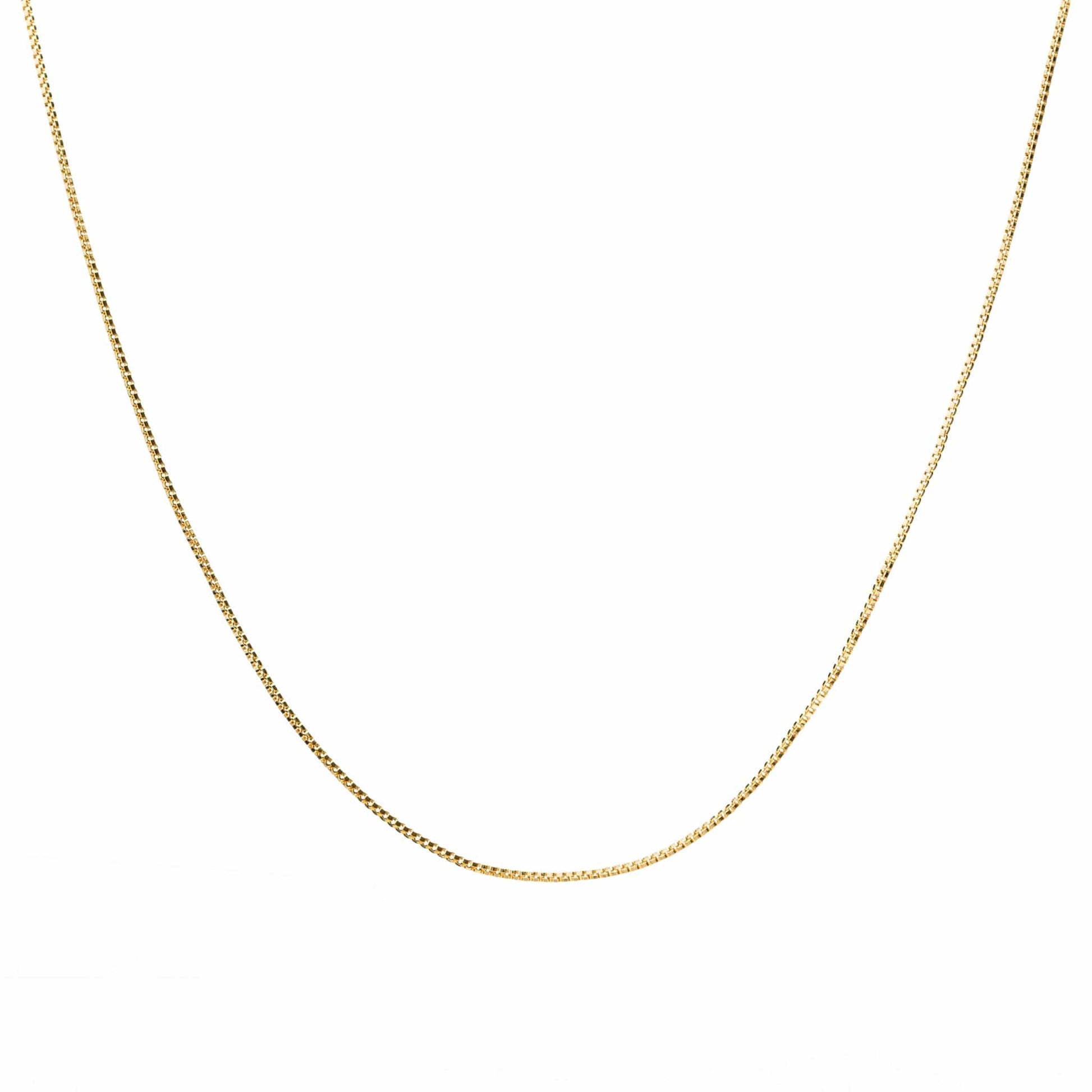 gold box chain necklace