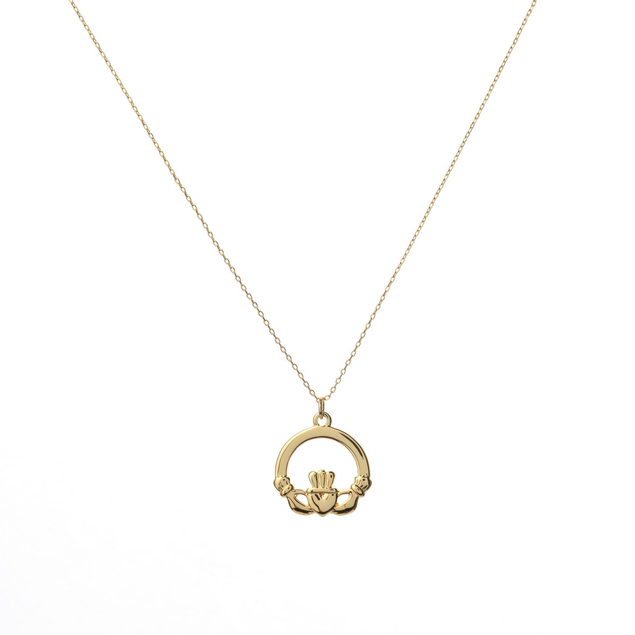 14k Gold Small Claddagh Necklace - A Little Irish Too