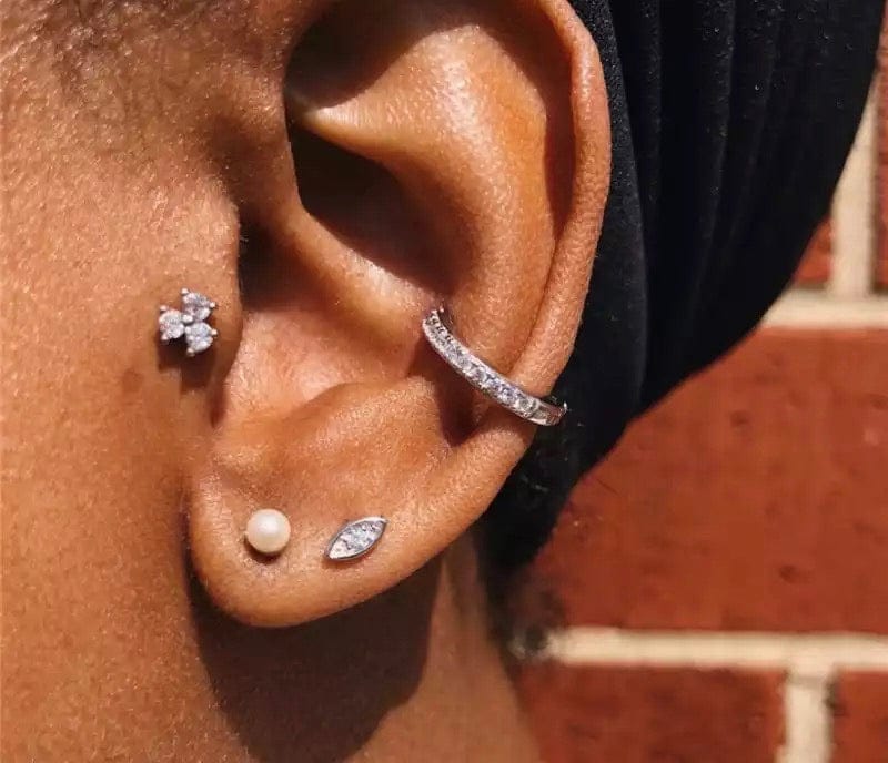small pearl stud earring