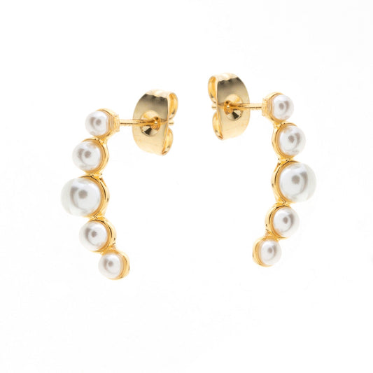 bridal pearl bar earring
