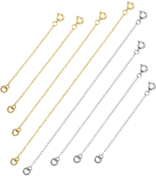 Necklace extenders gold and silver 