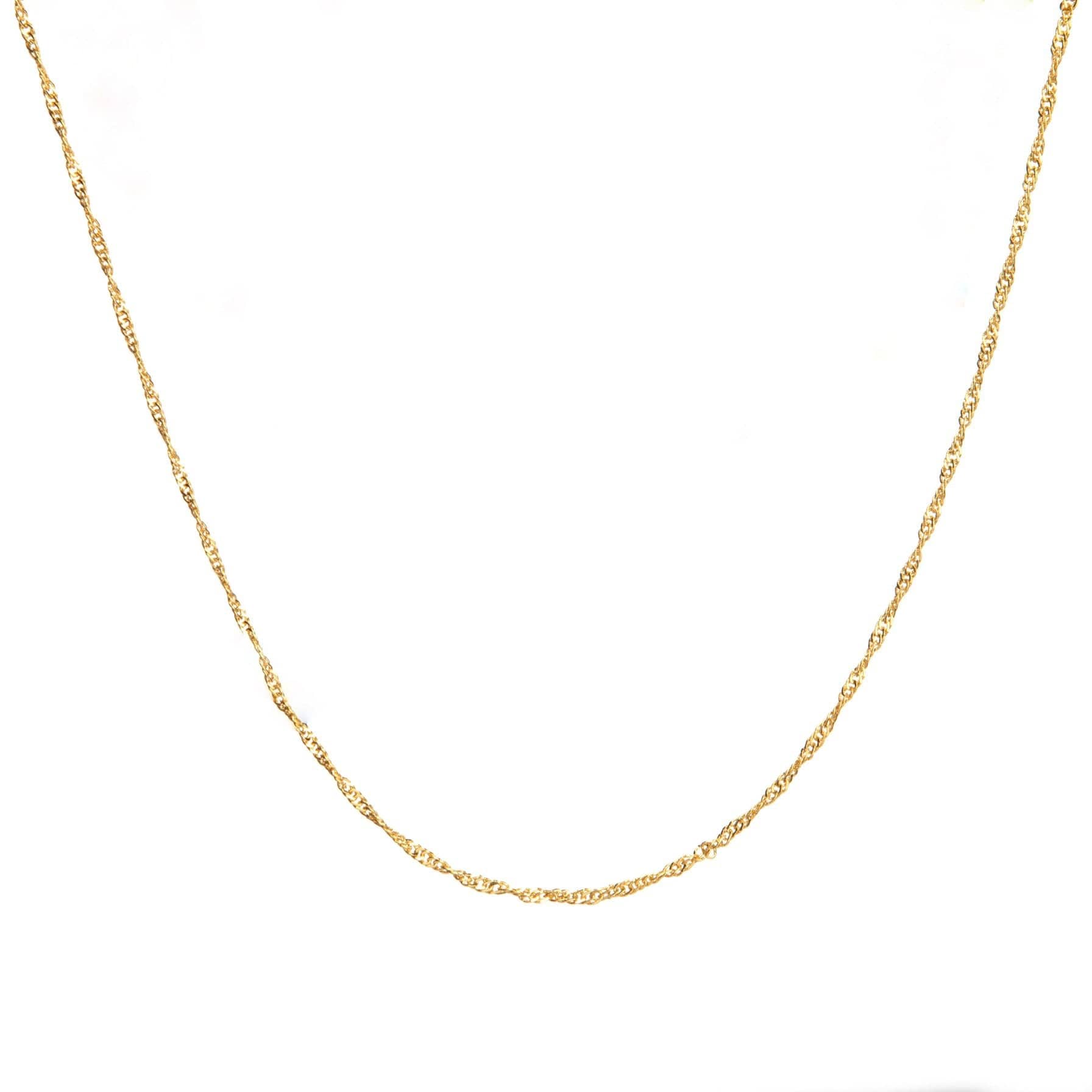 Gold twisted fine chain