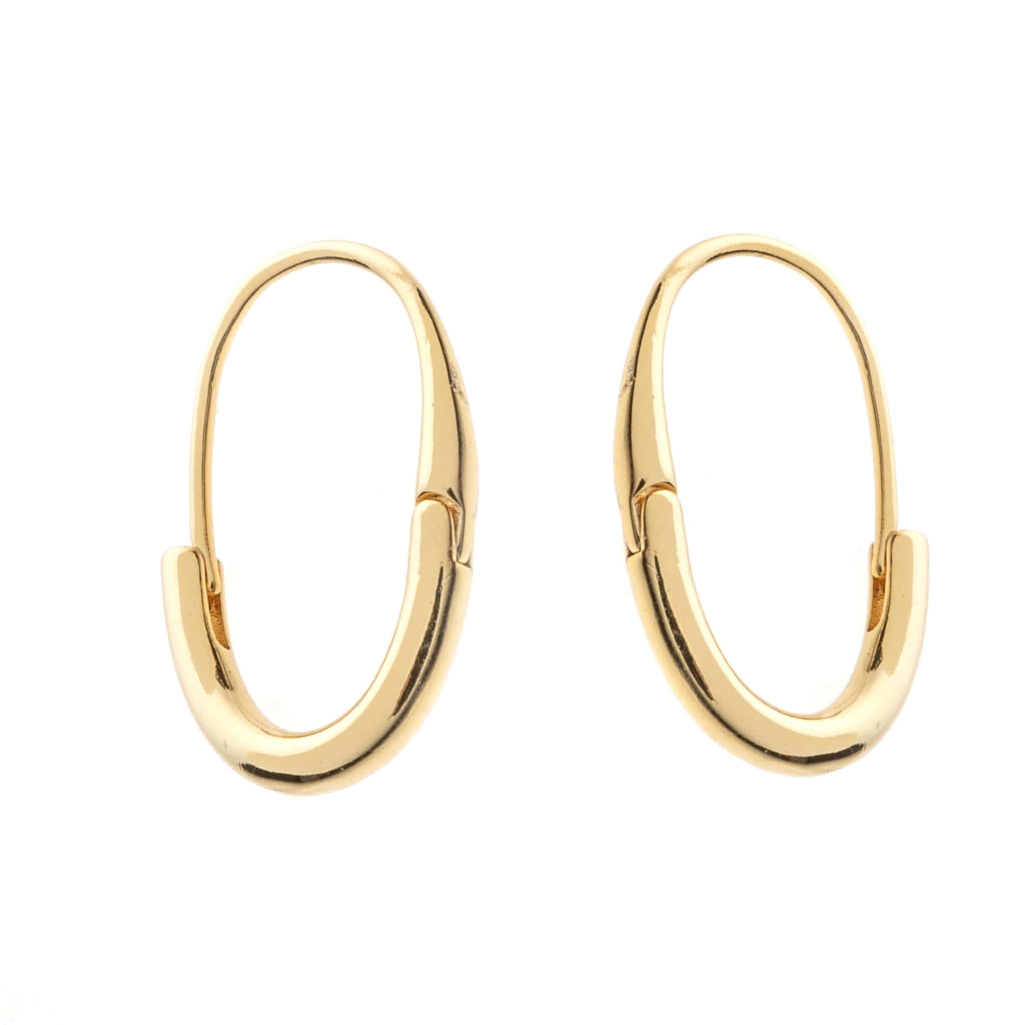 Oval Hoop | Gold Hoop Earring | Gold Statement Earrings | – Betty and Biddy