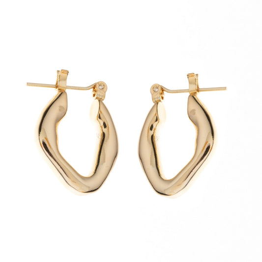 textured gold hoops