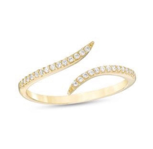 delicate double gem diamante ring