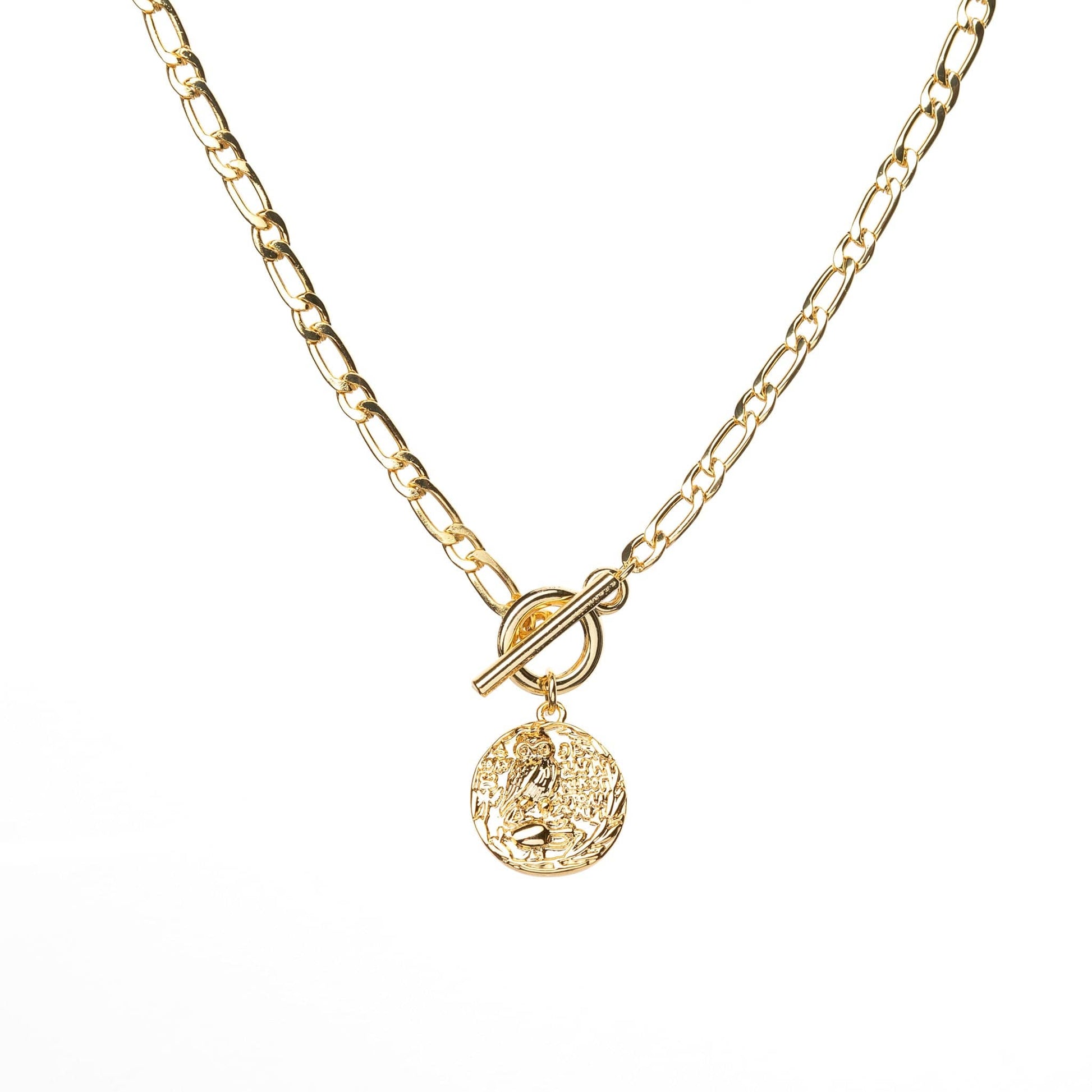 Gold  t-bar necklace