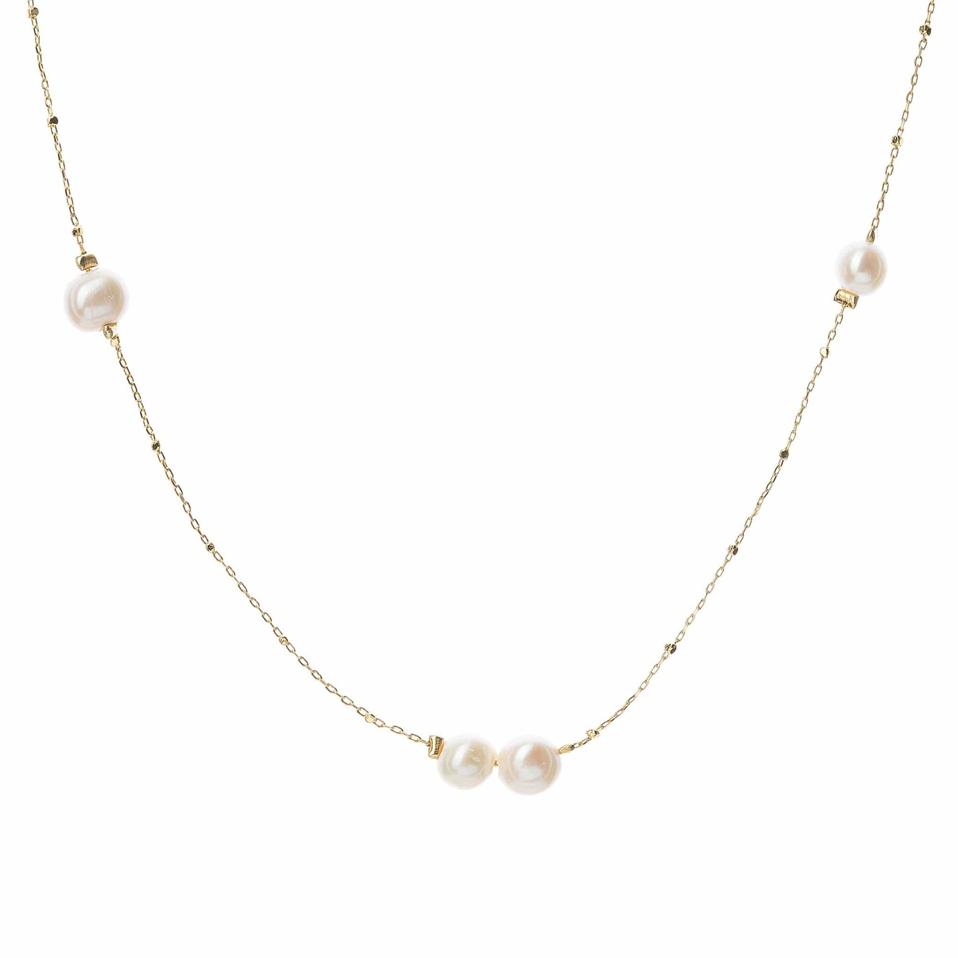 Multi pearl beaded necklace