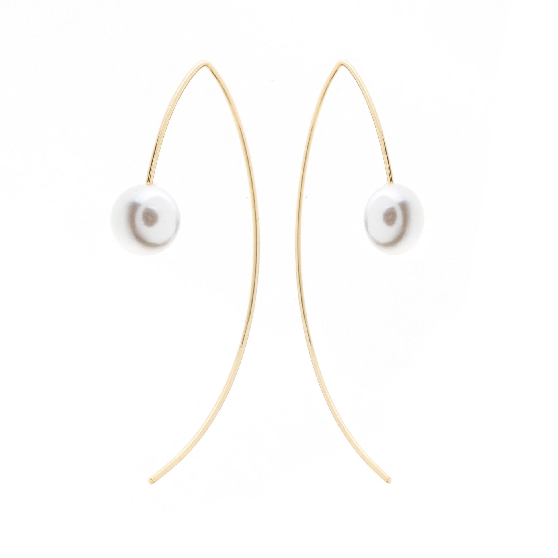 hoop earrings with pearl