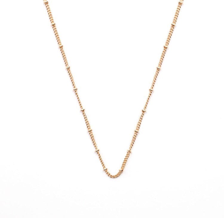 gold beaded layering necklace