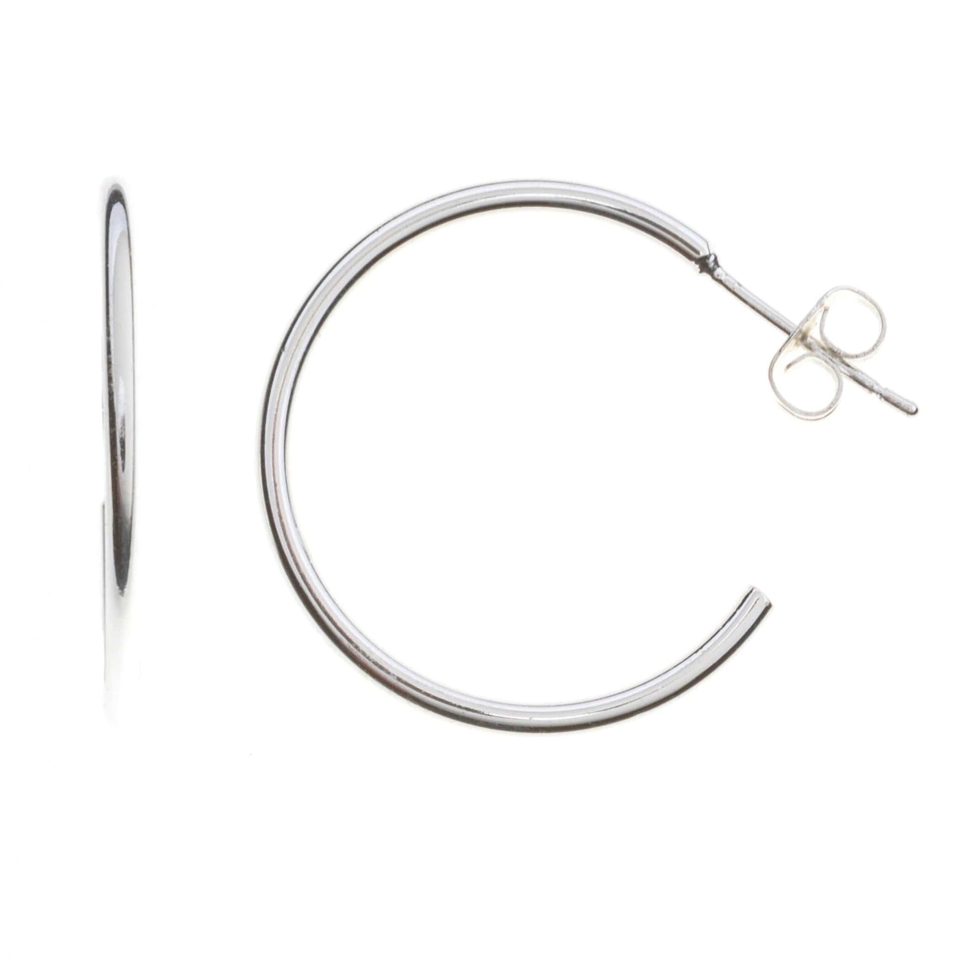 Classic silver plain hoops in extra small