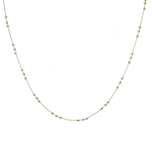 beaded ball gold necklace