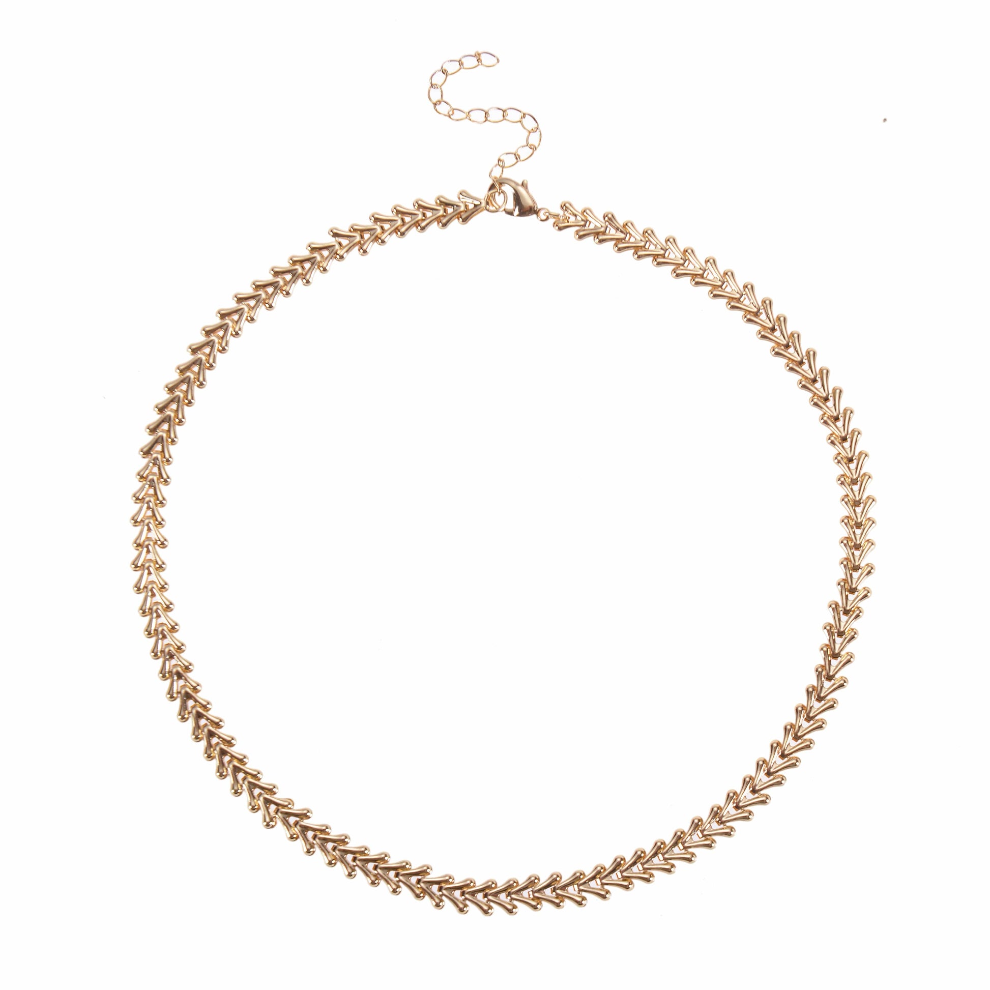 v-link gold necklace
