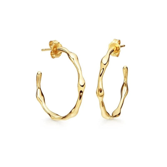 gold wave earring