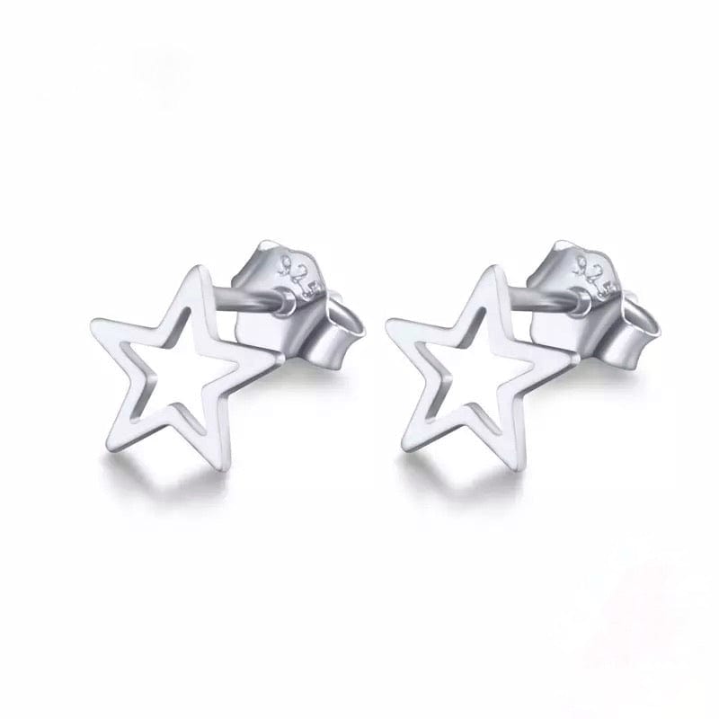 sterling silver star earrings
