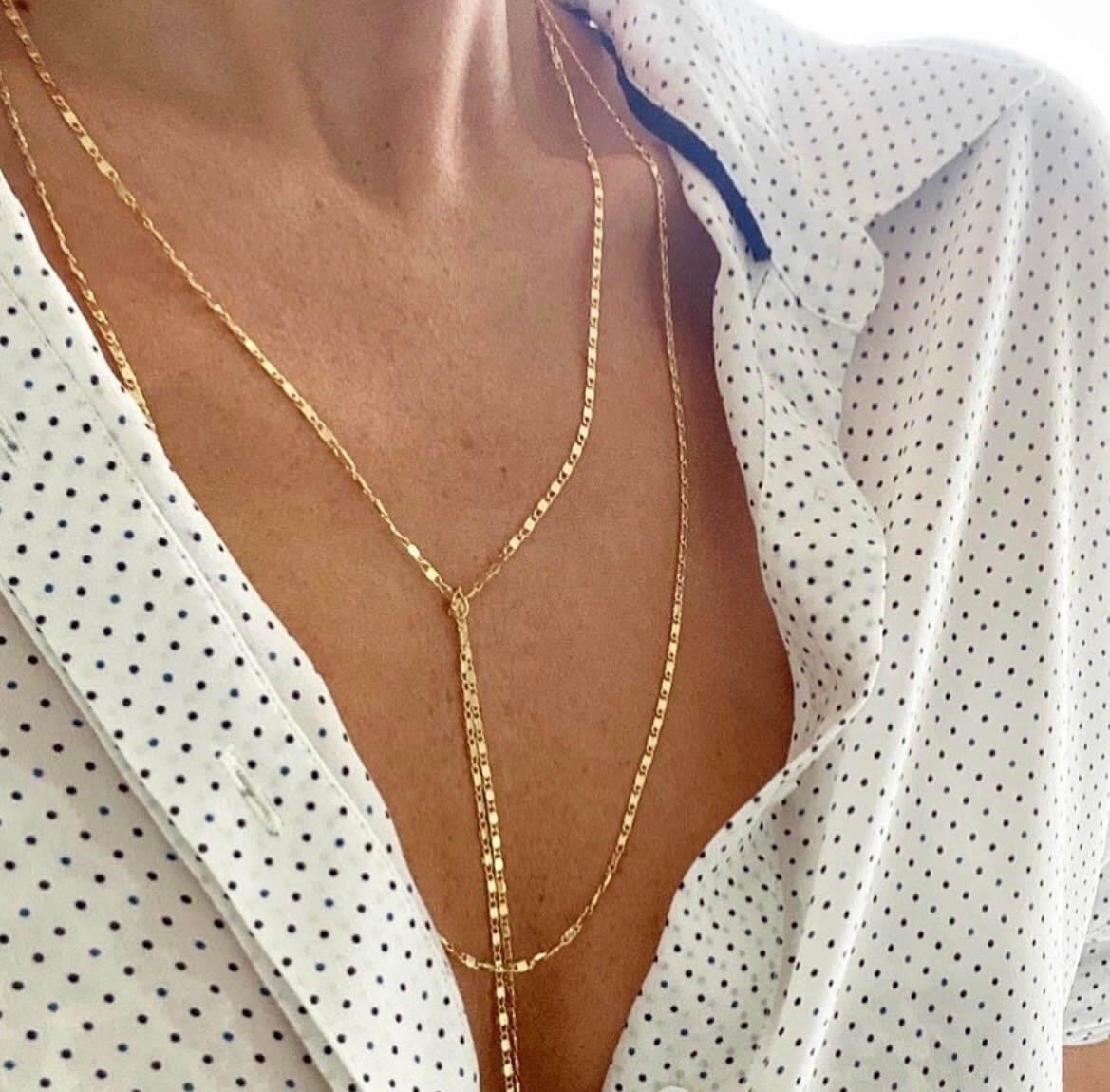 gold summer necklace